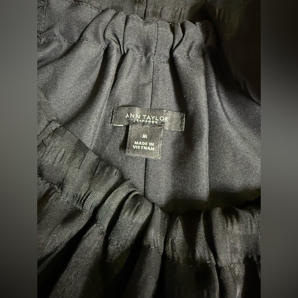 ANN TAYLOR FACTORY Black on black gingham print halter Midi Dress size M - Picture 9 of 13